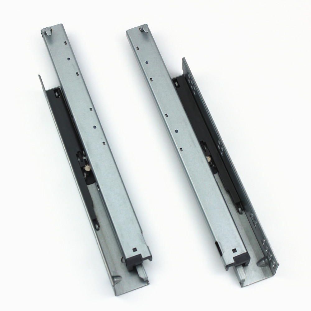 3 Fold Push to Open Undermount  Iron Material Drawer Slide