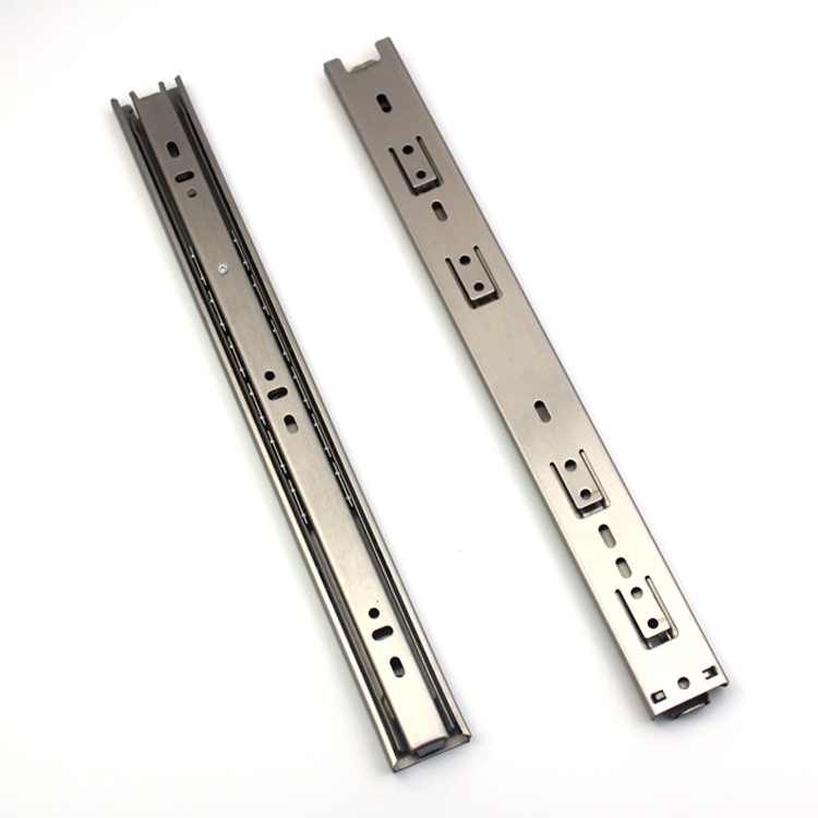Hot selling stainless steel telescopic slide rails 45mm drawer slide stainless steel