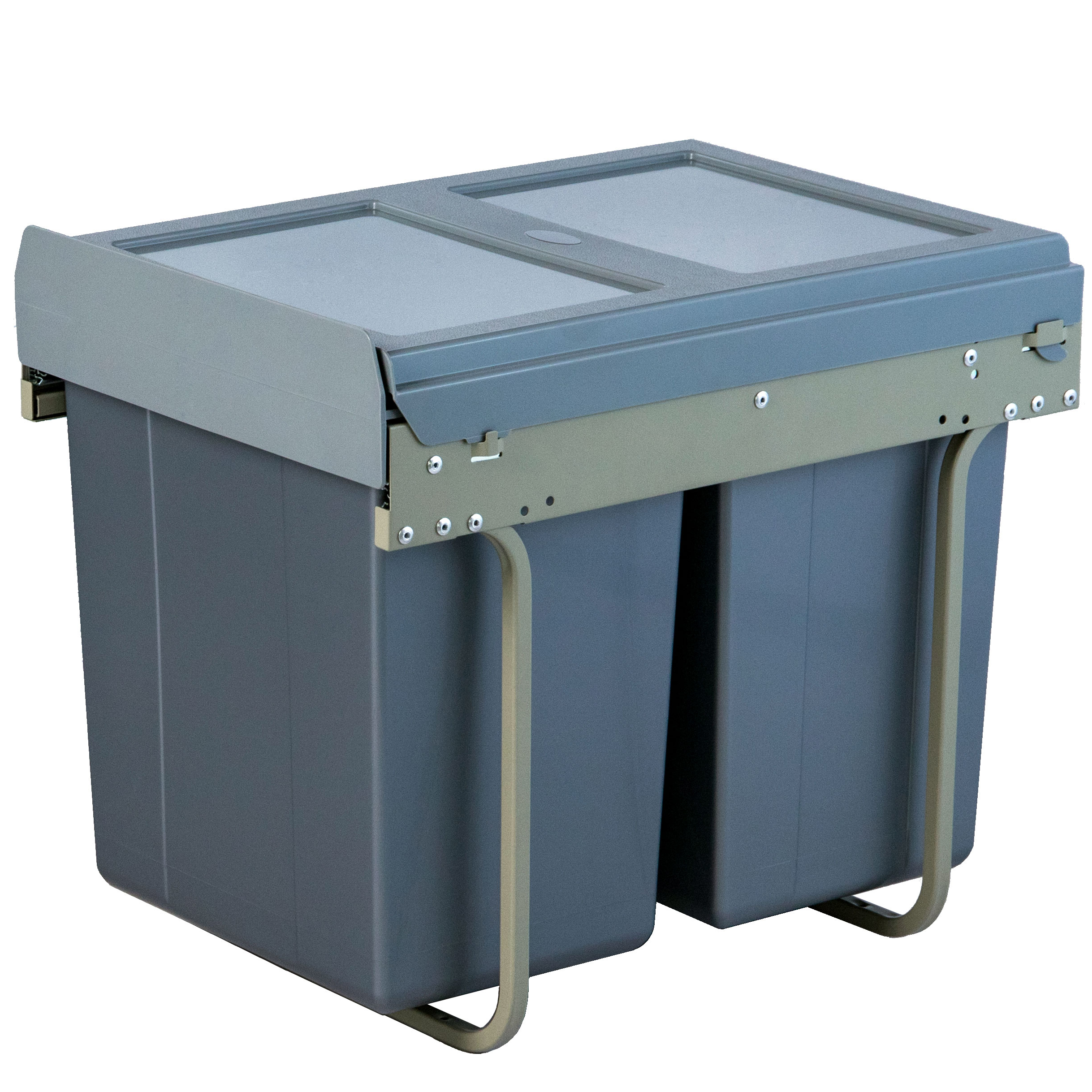 kitchen cabinet waste bin connect to cabinet door trash bin/concealed bin