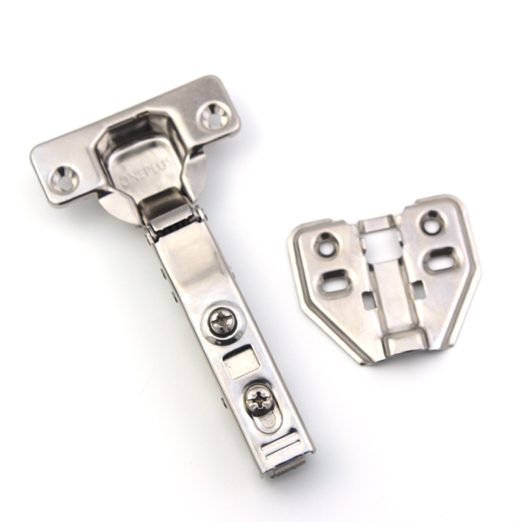 Stainless steel material clip-on type hydraulic furniture hinges