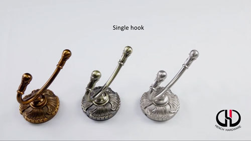 Perfect design zinc alloy material single hooks