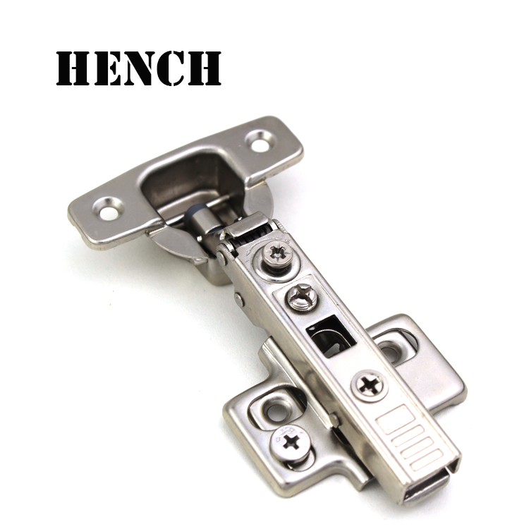 Cabinet hydraulic hinge with adjustable plate