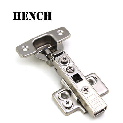 Cabinet hydraulic hinge with adjustable plate