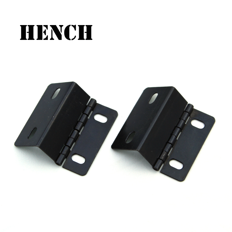 Black color iron material furniture flat folding locking 360 degree invisible door hinges
