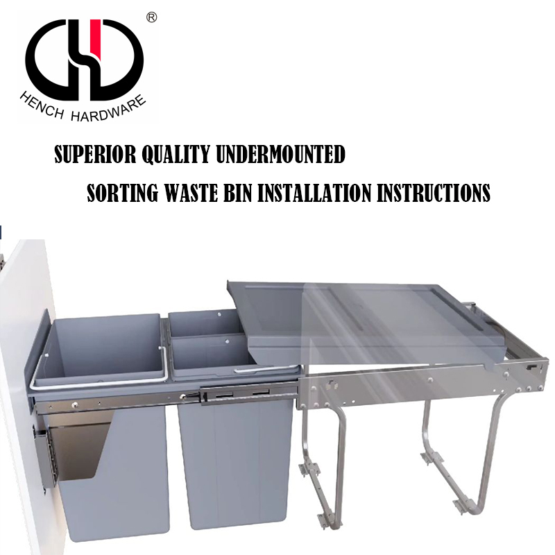 SUPERIOR QUALITY UNDERMOUNTED SORTING WASTE BIN INSTALLATION INSTRUCTIONS